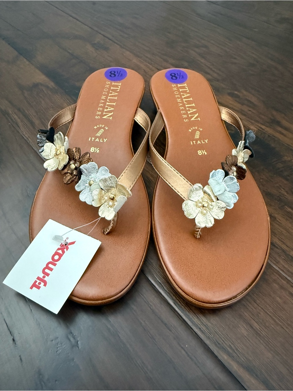 Italian Shoemakers Floral Flip Flop Sandals | Size 8.5 | NWT - Picture 2 of 5